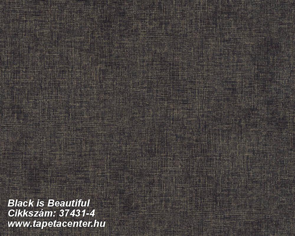 Textil hatású,fekete,illesztés mentes,súrolható,vlies tapéta 